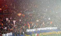 Lo striscione prima di Roma-Samp